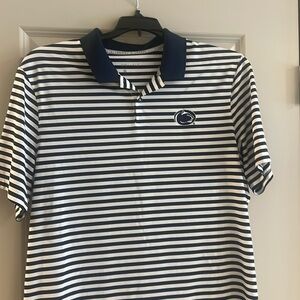 Nike Golf Penn State Polo blue and white stripes 
size Large Great Condition!